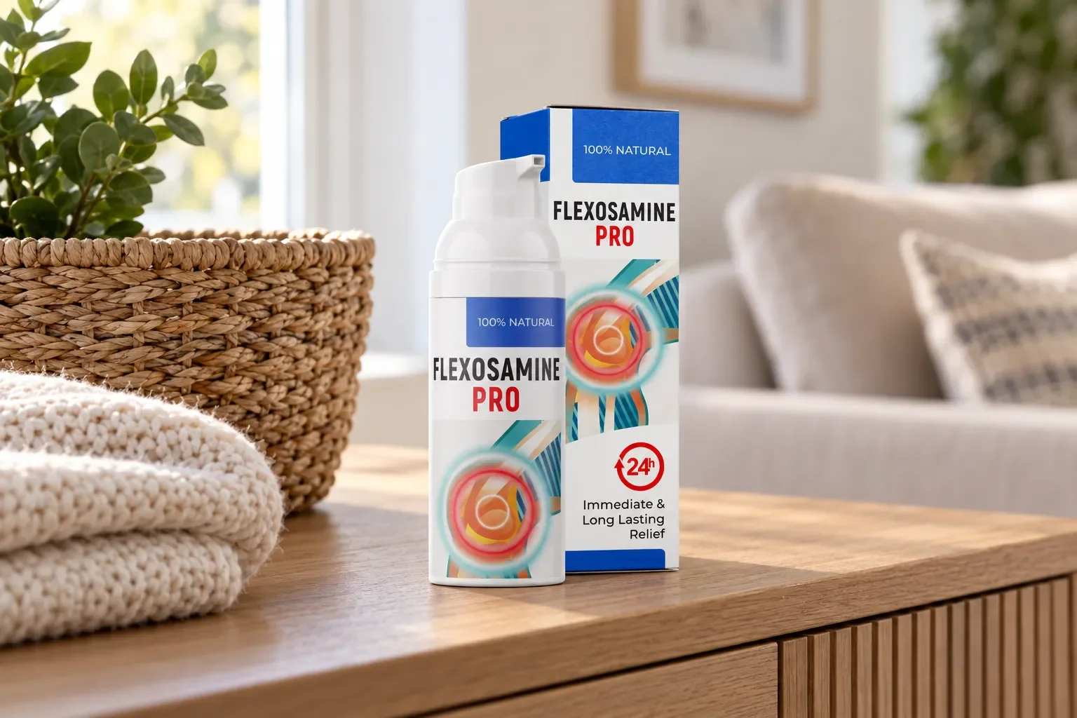 Flexosamine PRO — el envase en el día a día